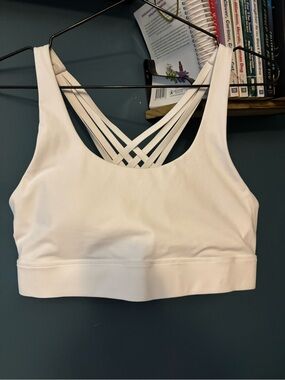 ZYIA White Weave Back Sports Bra
